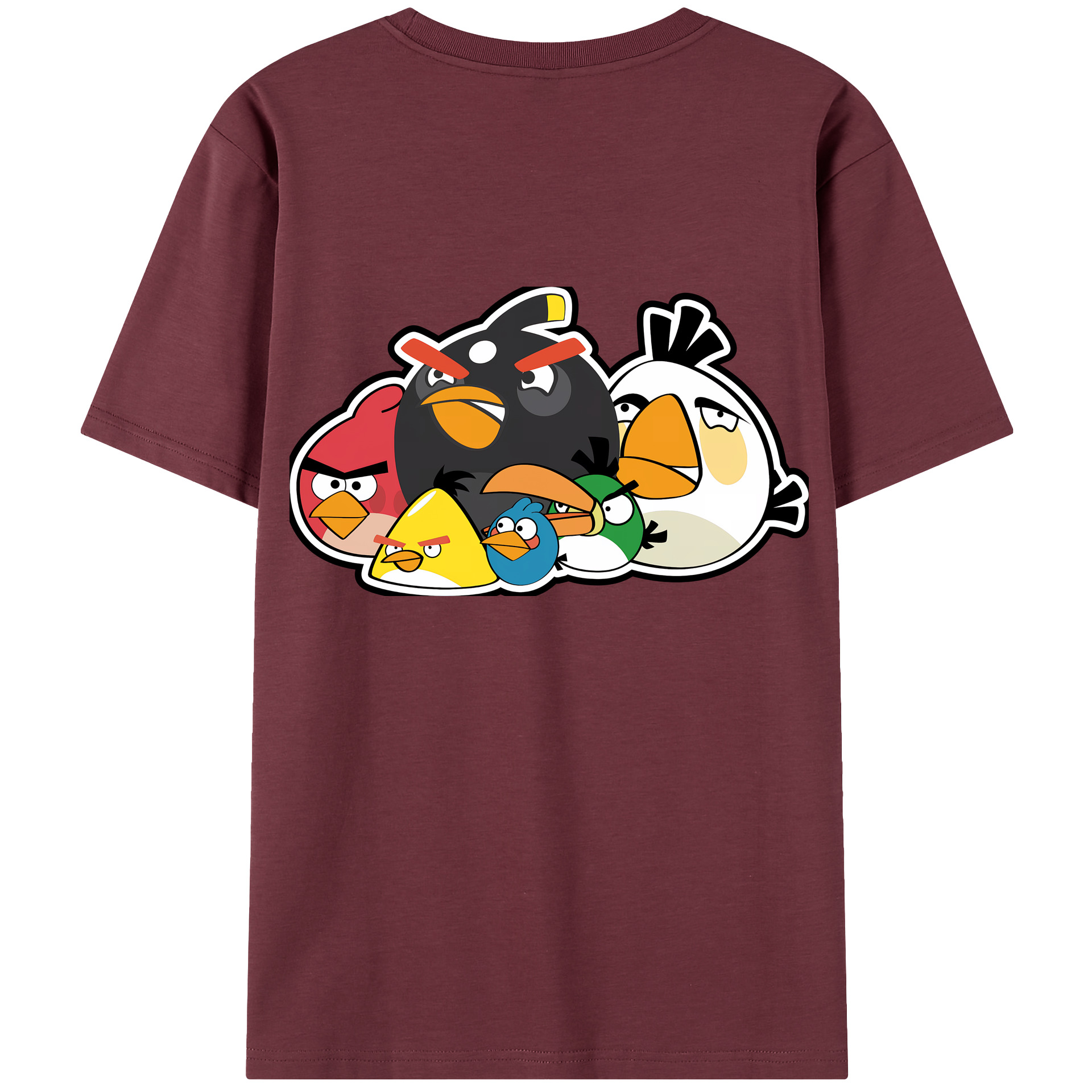 （画像用） Angry Birds アングリーバード 綿100％半袖Tシャツ（背面プリント）